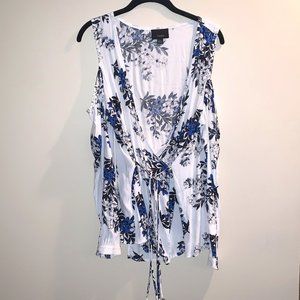 Floral Wrap Blouse